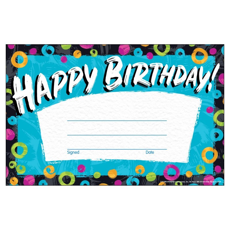 TREND Color Harmony Birthday Recognition Awards, 30 Count