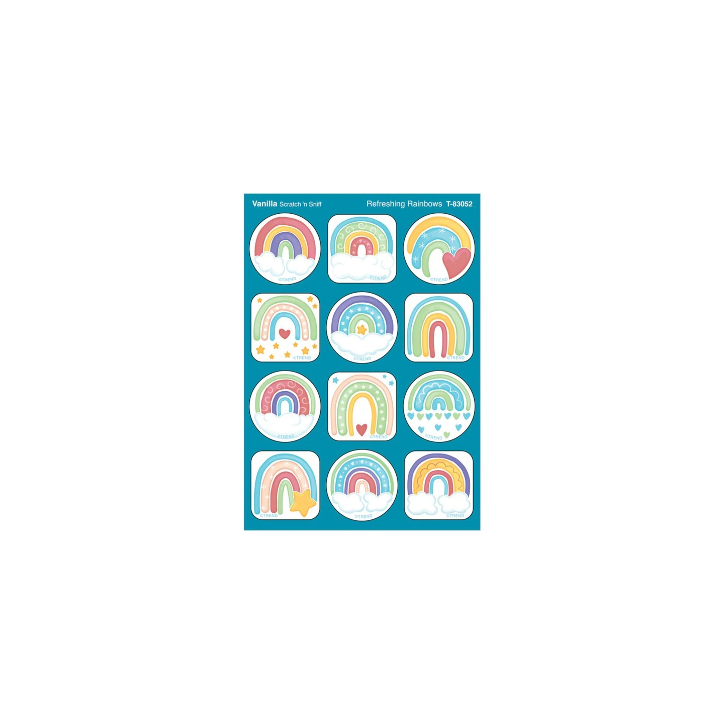 TREND Refreshing Rainbows, Vanilla Scent Scratch 'n Sniff Stinky Stickers®, Pack of 48