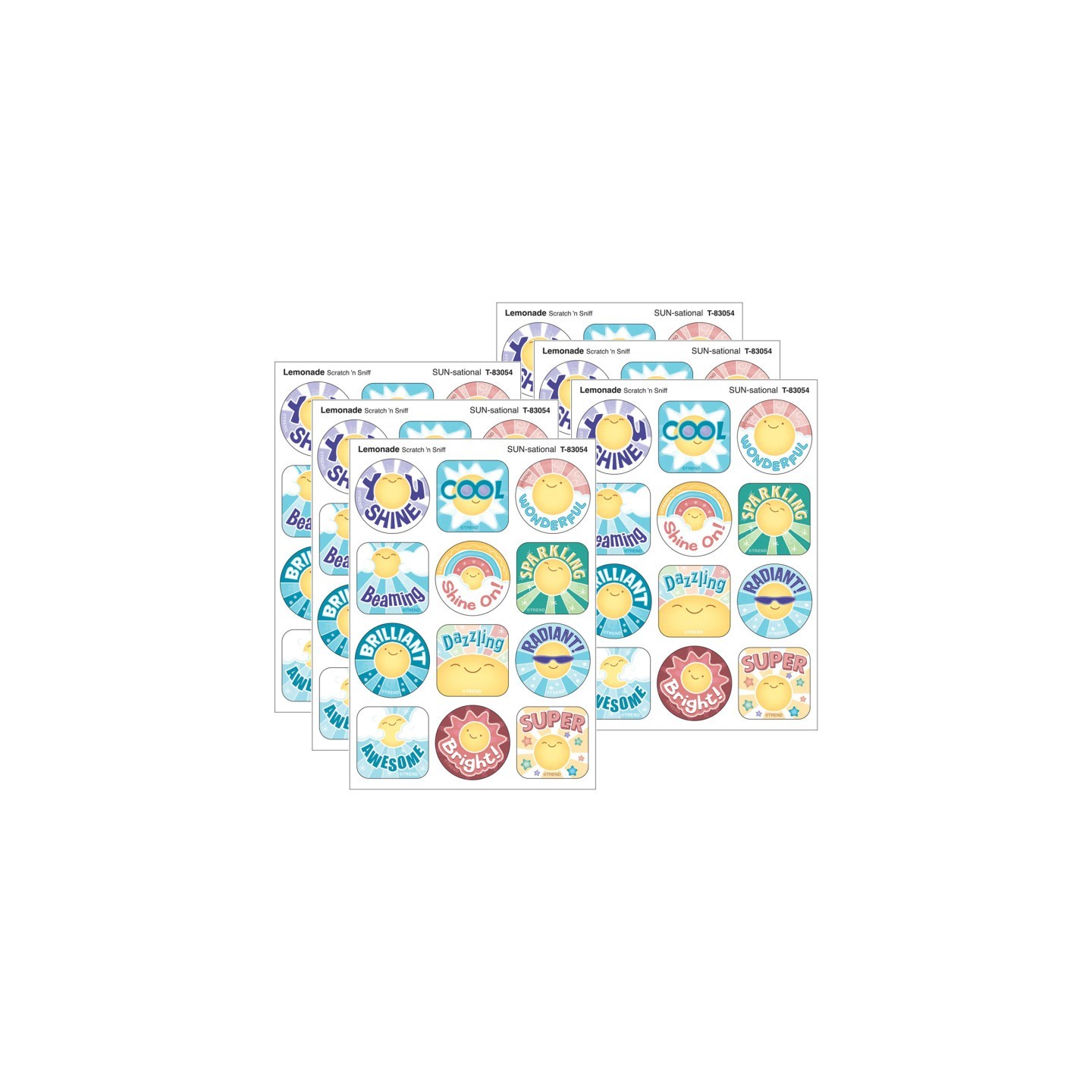 TREND SUN-sational, Lemonade Scent Scratch 'n Sniff Stinky Stickers®, 48 Per Pack, 6 Packs