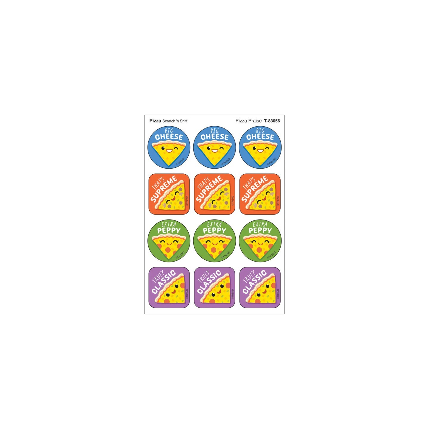 TREND Pizza Praise, Pizza Scent Scratch 'n Sniff Stinky Stickers®, Pack of 48