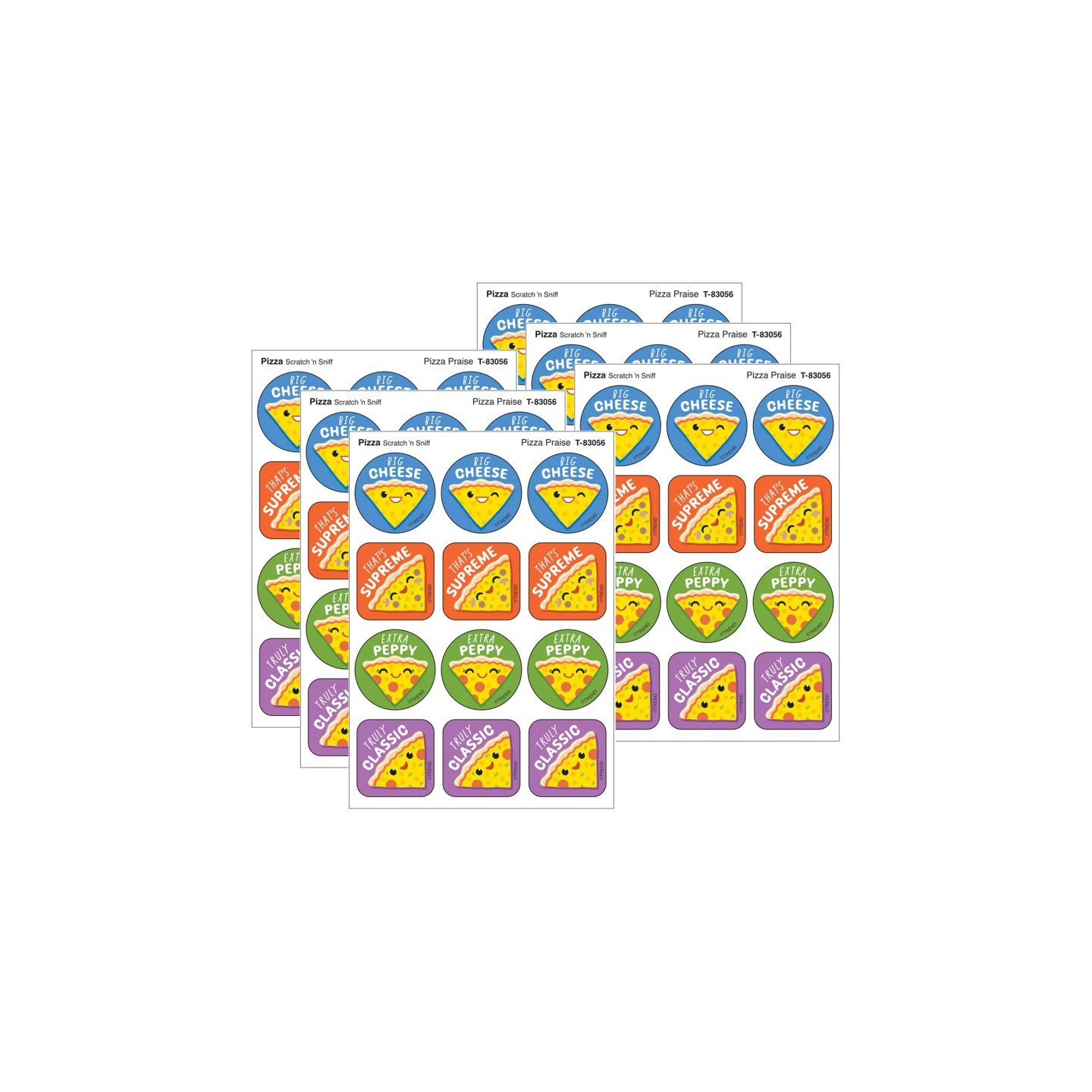 TREND Pizza Praise, Pizza Scent Scratch 'n Sniff Stinky Stickers®, 48 Per Pack, 6 Packs
