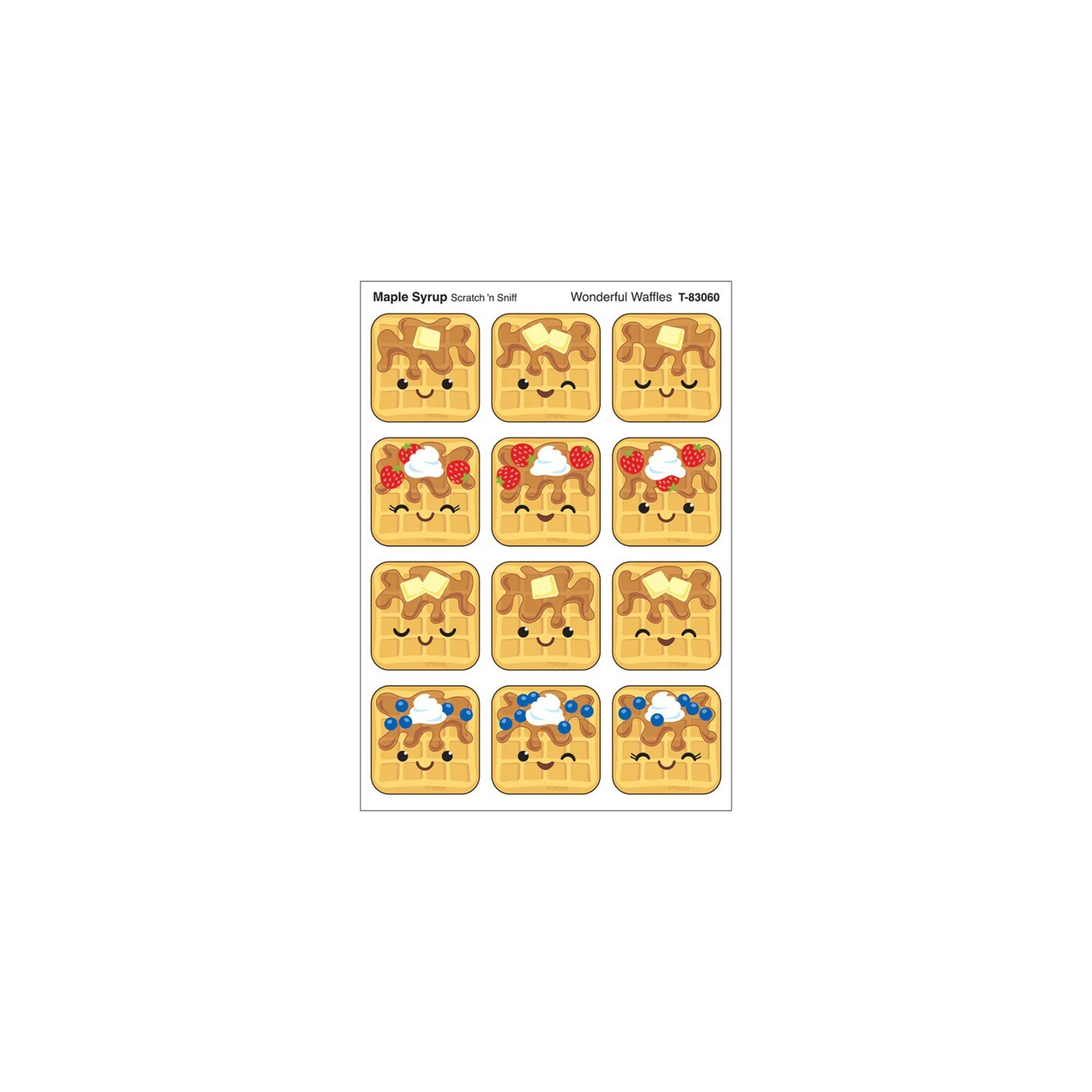 TREND Wonderful Waffles, Maple Syrup Scent Scratch 'n Sniff Stinky Stickers®, Pack of 48
