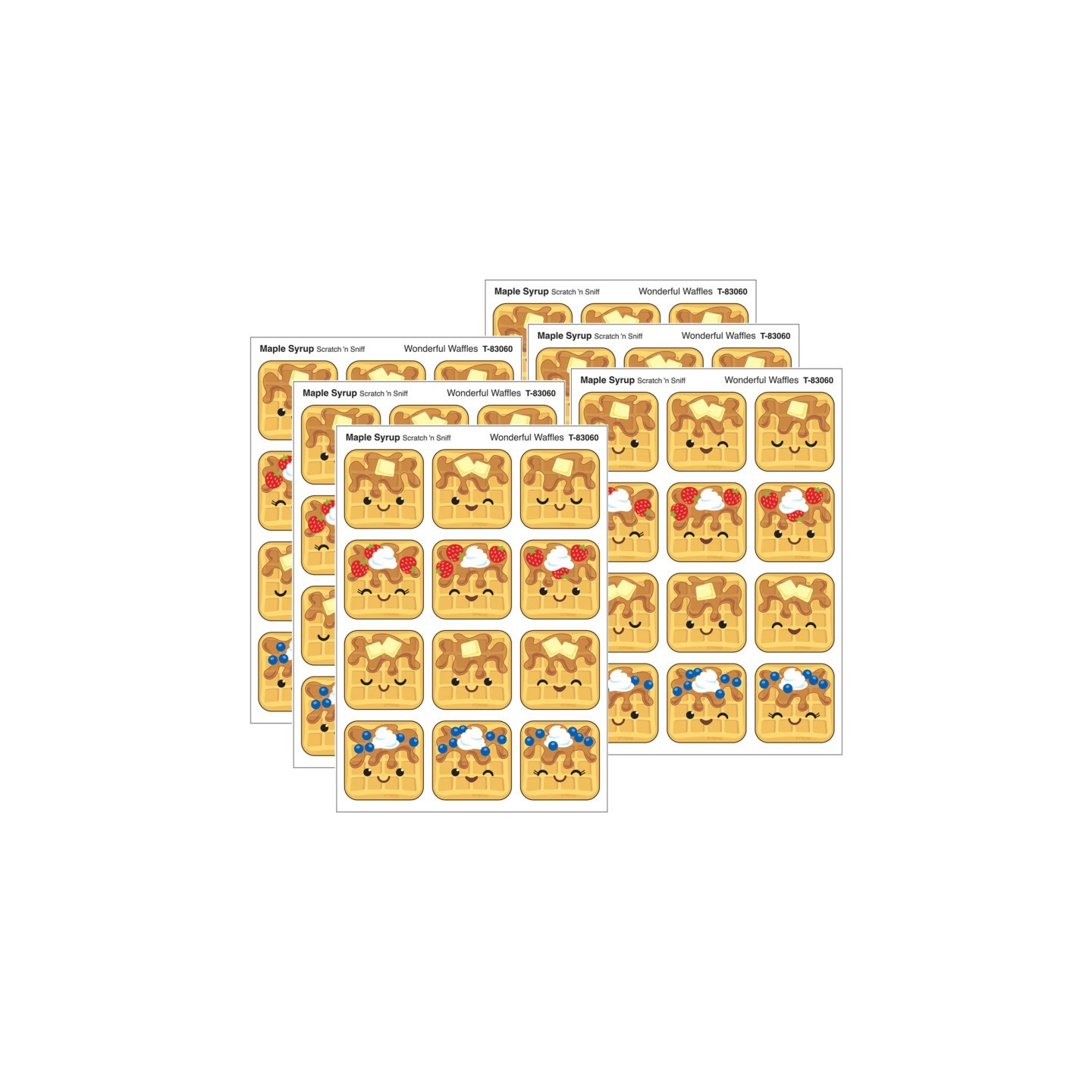 TREND Wonderful Waffles, Maple Syrup Scent Scratch 'n Sniff Stinky Stickers®, 48 Per Pack, 6 Packs