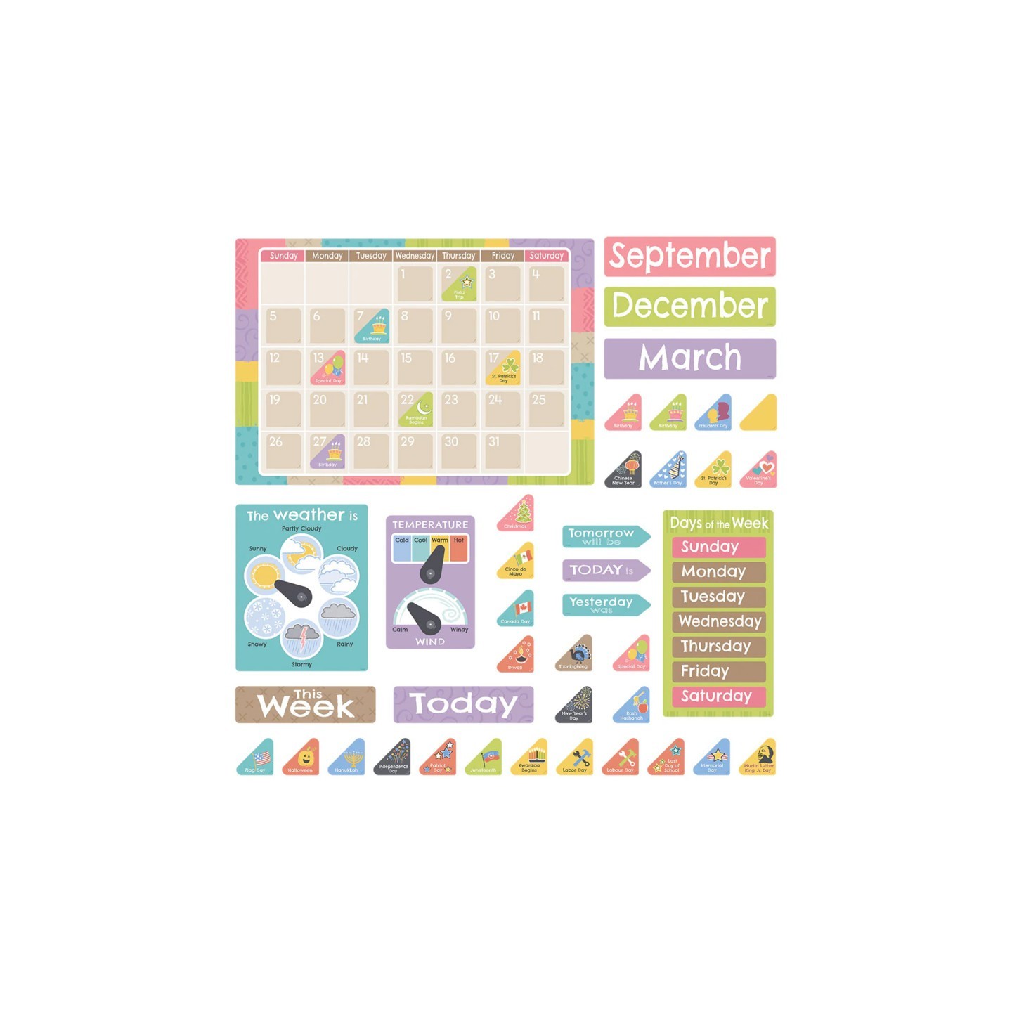 TREND Good to Grow Calendar Bulletin Board Set