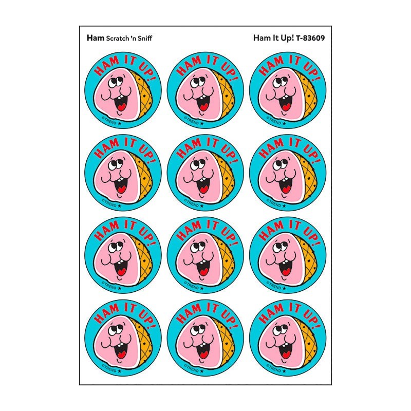 TREND Ham It Up!/Ham Scented Stickers, Pack of 24