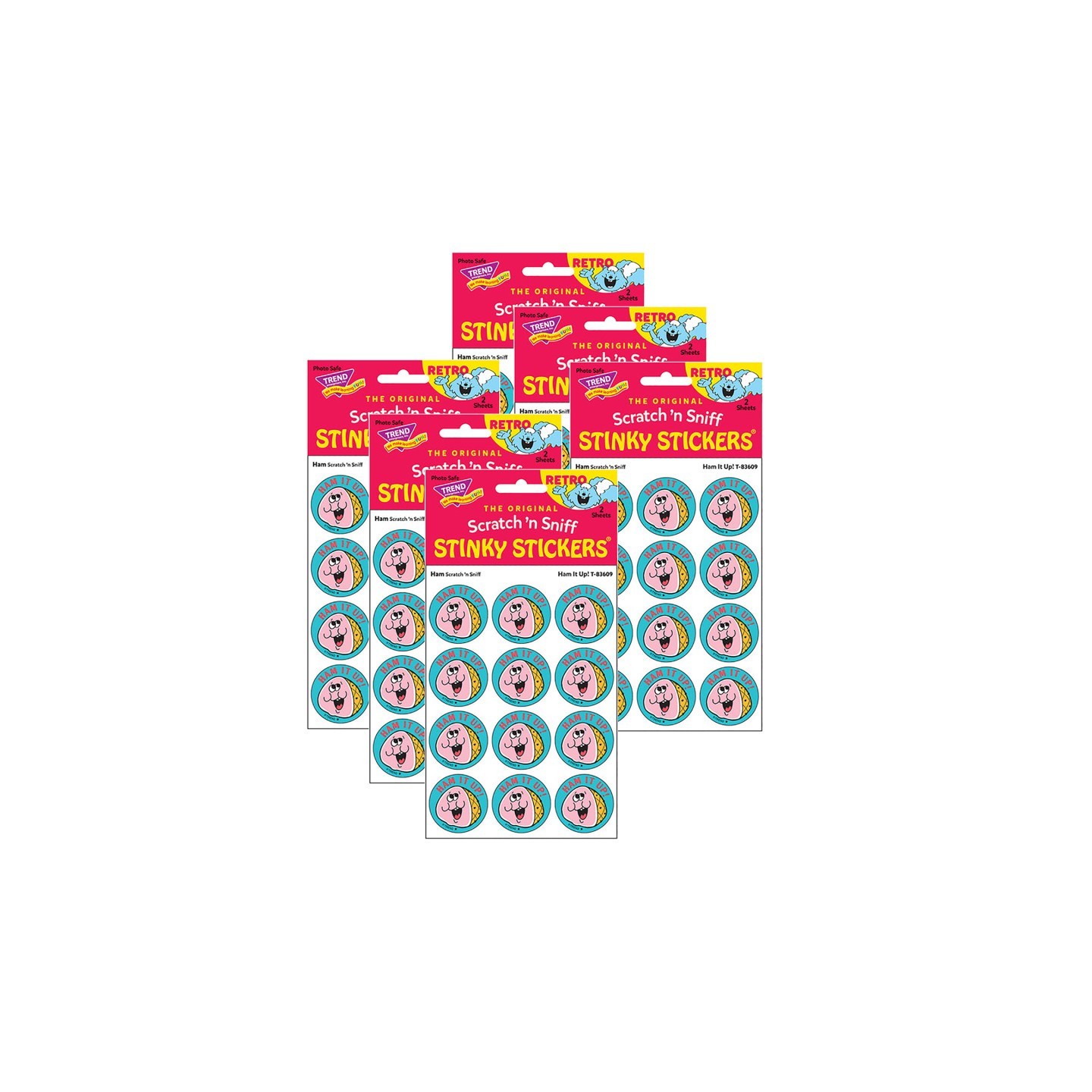 TREND Ham It Up!/Ham Scented Stickers, 24 Per Pack, 6 Packs