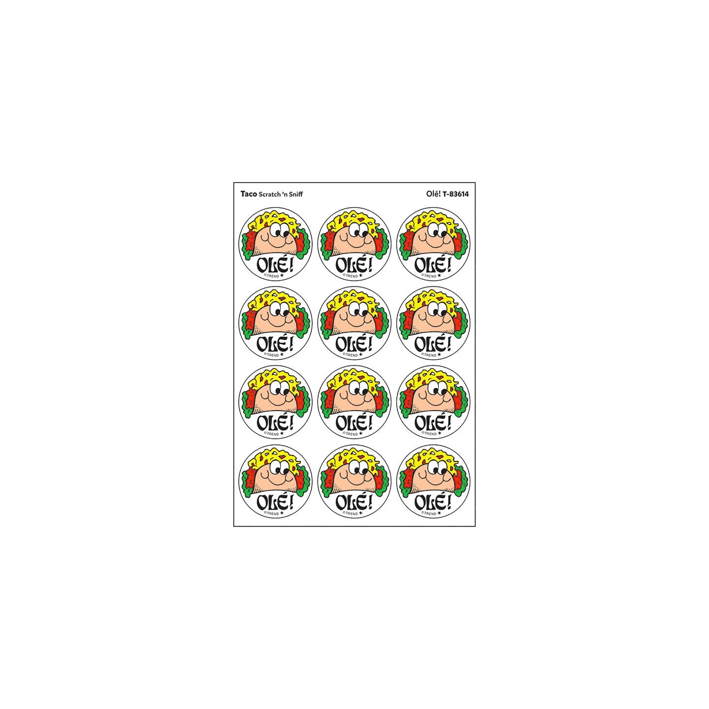 TREND Olé!/Taco Scented Stickers, Pack of 24