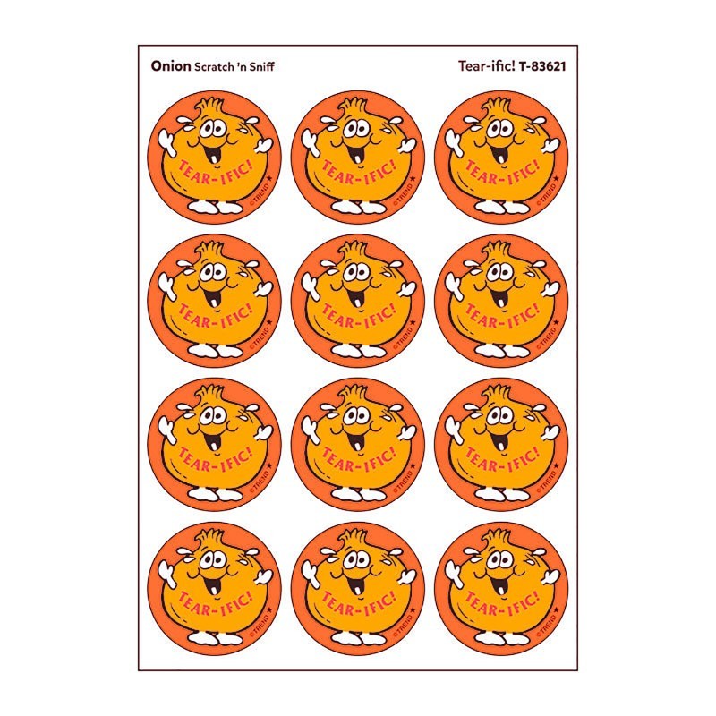 TREND Tear-ific!/Onion Scented Stickers, Pack of 24