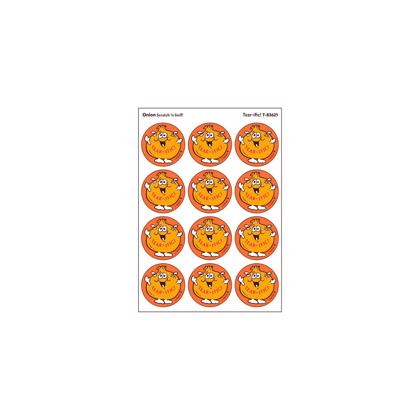 TREND Tear-ific!/Onion Scented Stickers, Pack of 24