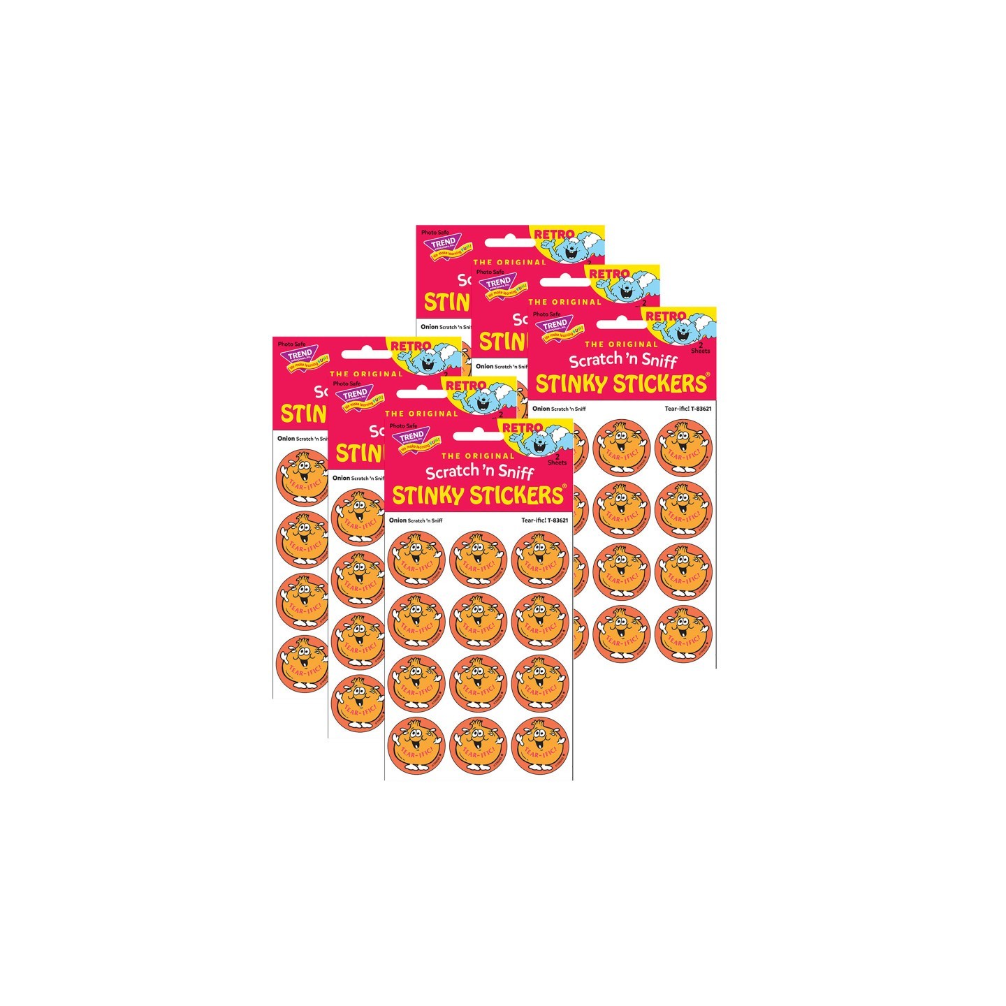 TREND Tear-ific!/Onion Scented Stickers, 24 Per Pack, 6 Packs
