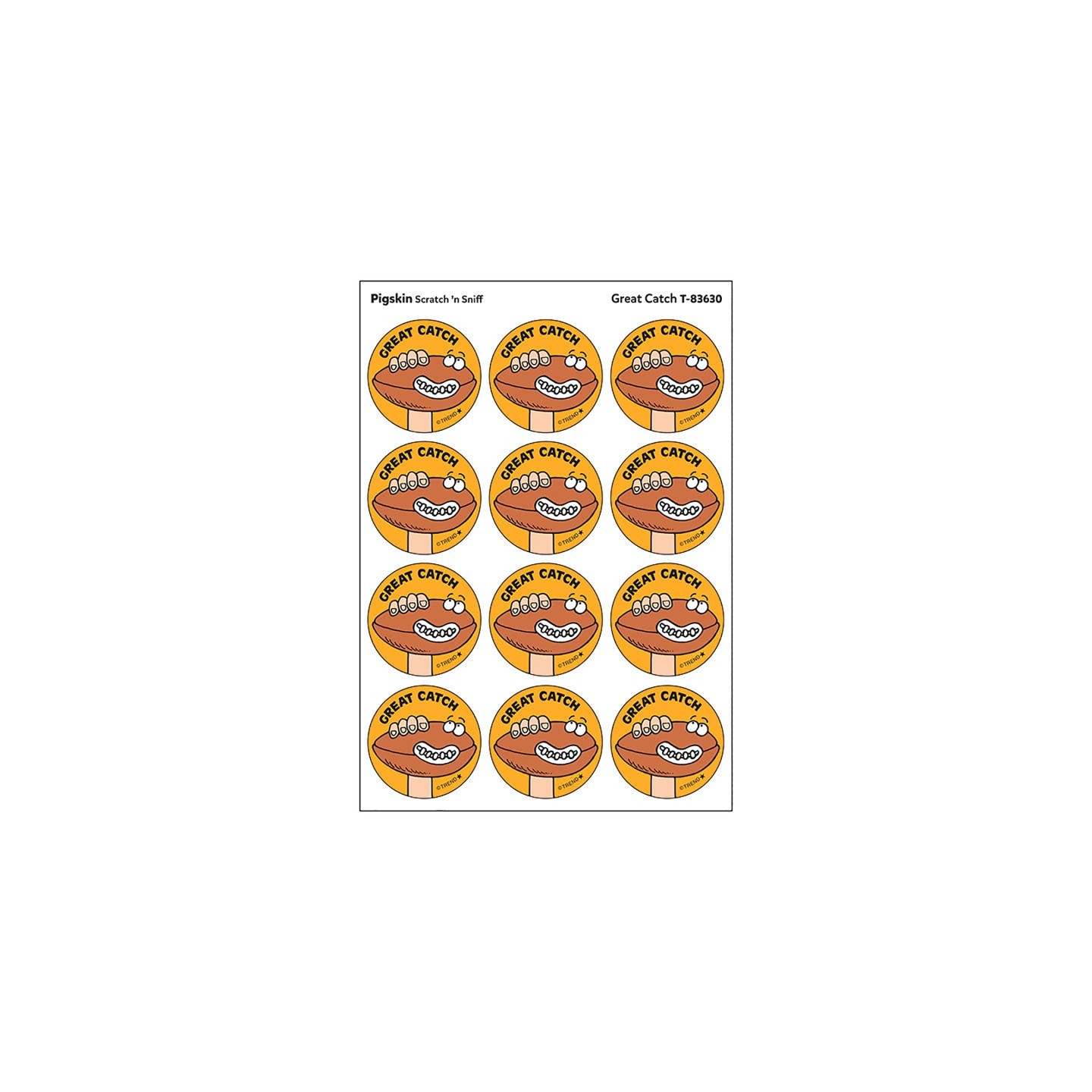 TREND Great Catch/Pigskin Scent Retro Scratch 'n Sniff Stinky Stickers®, 24 ct.