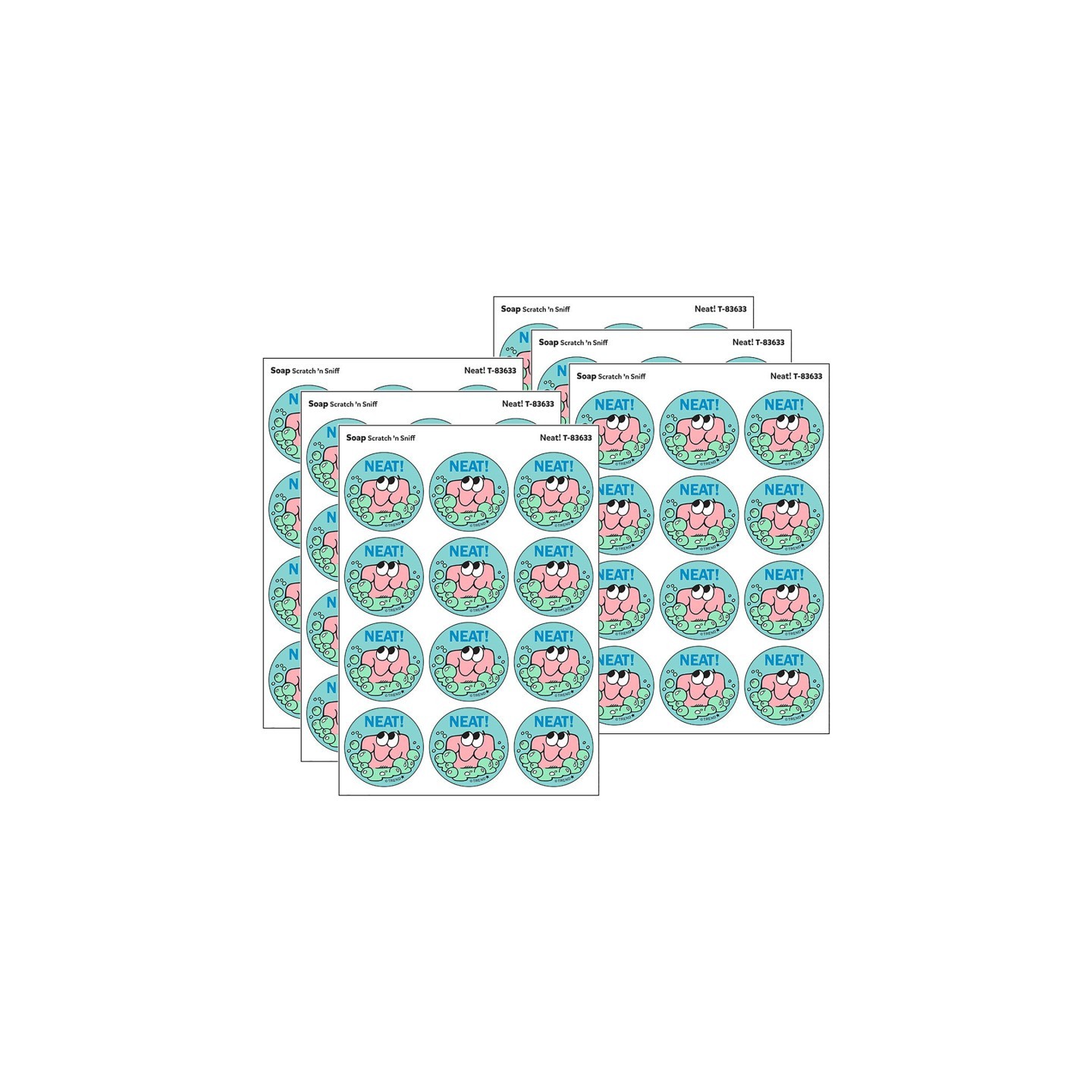 TREND Neat!/Soap Scent Retro Scratch 'n Sniff Stinky Stickers®, 24 Per Pack, 6 Packs