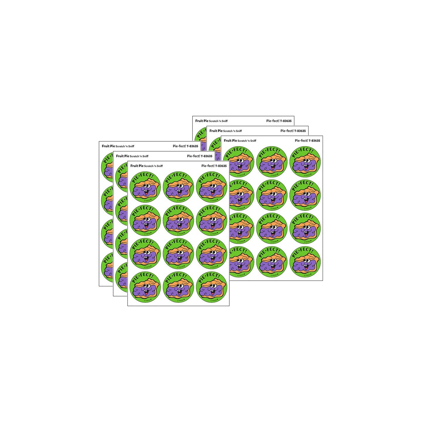 TREND Pie-fect!/Fruit Pie Scent Retro Scratch 'n Sniff Stinky Stickers®, 24 Per Pack, 6 Packs