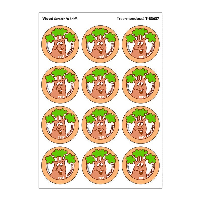 TREND Tree-mendous!/Wood Scent Retro Scratch 'n Sniff Stinky Stickers®, 24 ct.