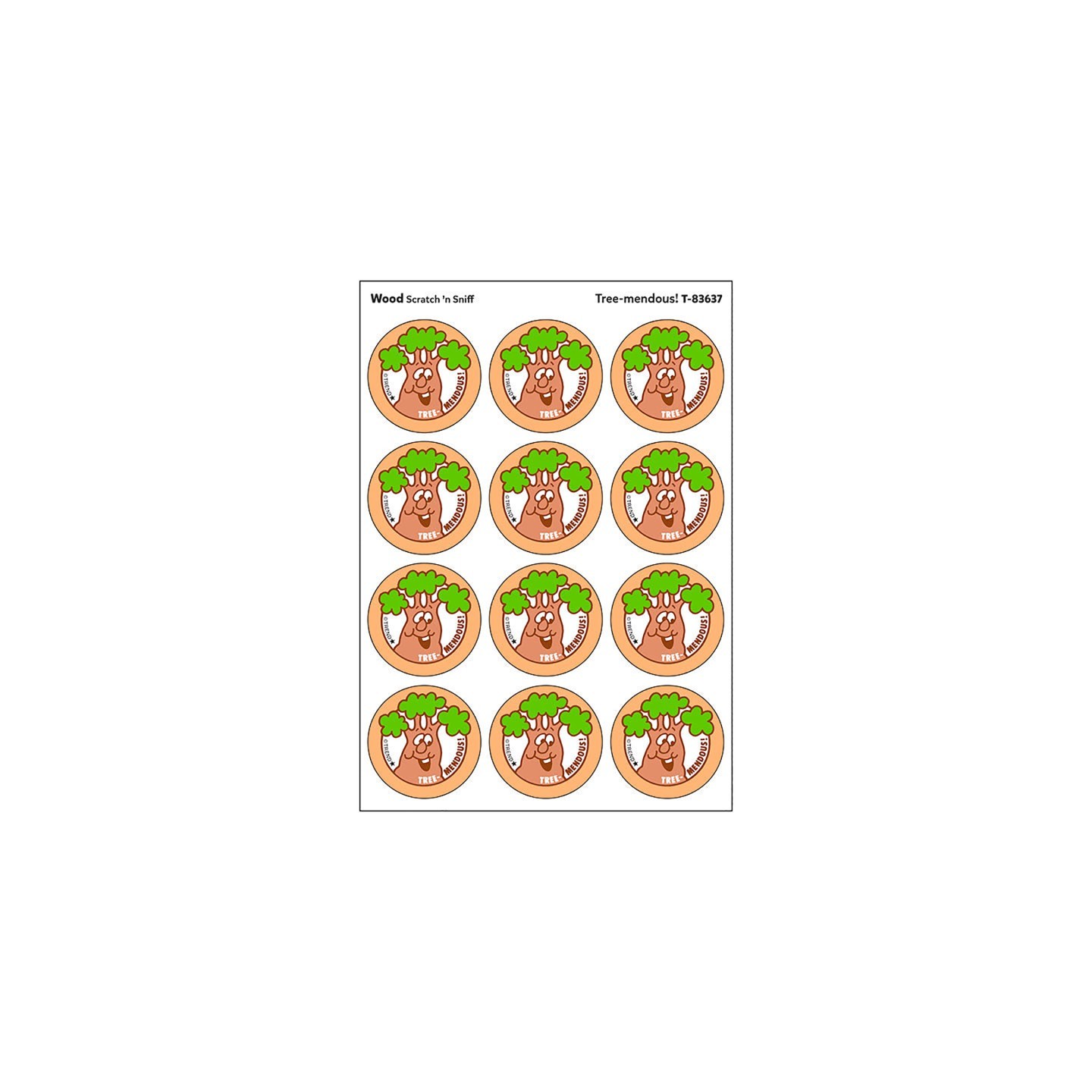 TREND Tree-mendous!/Wood Scent Retro Scratch 'n Sniff Stinky Stickers®, 24 ct.