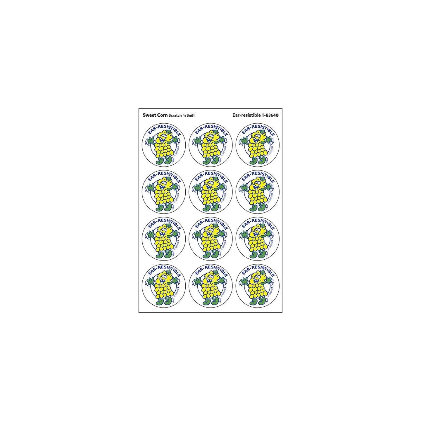 TREND Ear-resistible/Sweet Corn scent Retro Scratch 'n Sniff Stinky Stickers®, 24 ct.