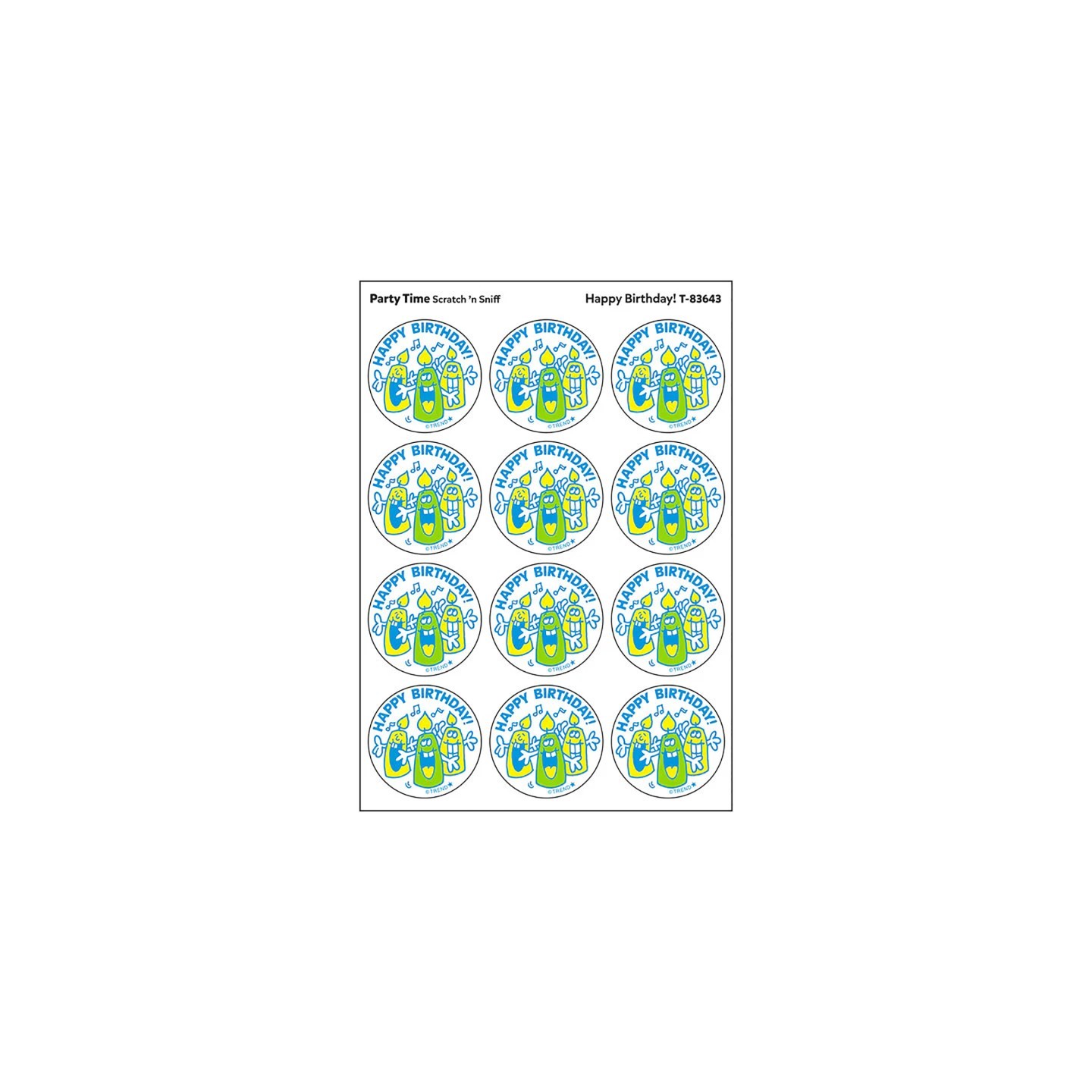 TREND Happy Birthday!/Party Time scent Retro Scratch 'n Sniff Stinky Stickers®, 24 ct.