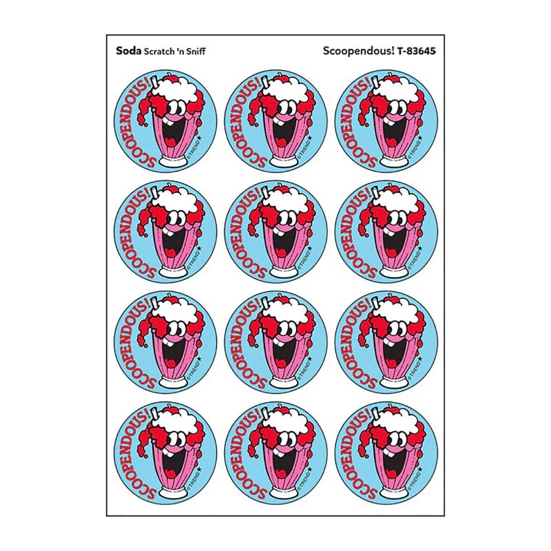 TREND Scoopendous!/Soda scent Retro Scratch 'n Sniff Stinky Stickers®, 24 ct.