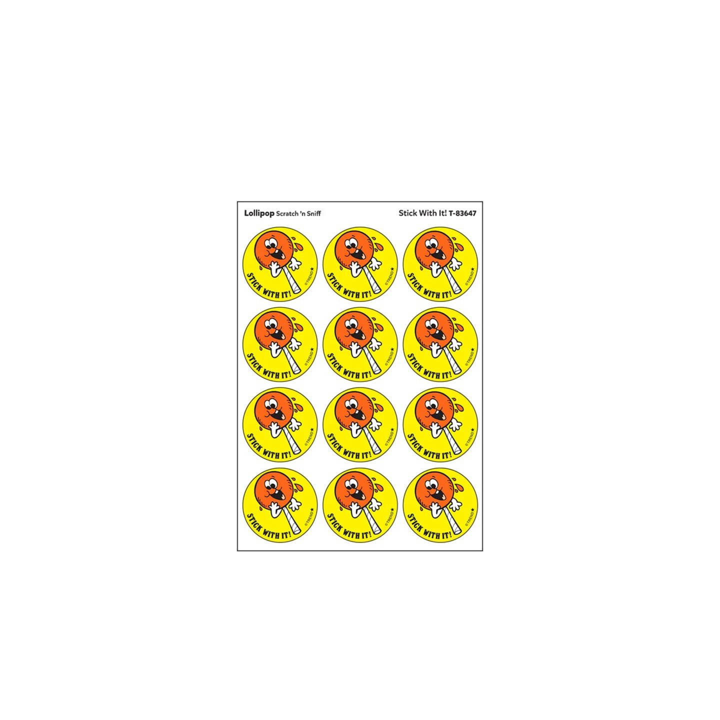 TREND Stick With It!/Lollipop scent Retro Scratch 'n Sniff Stinky Stickers®, 24 ct.