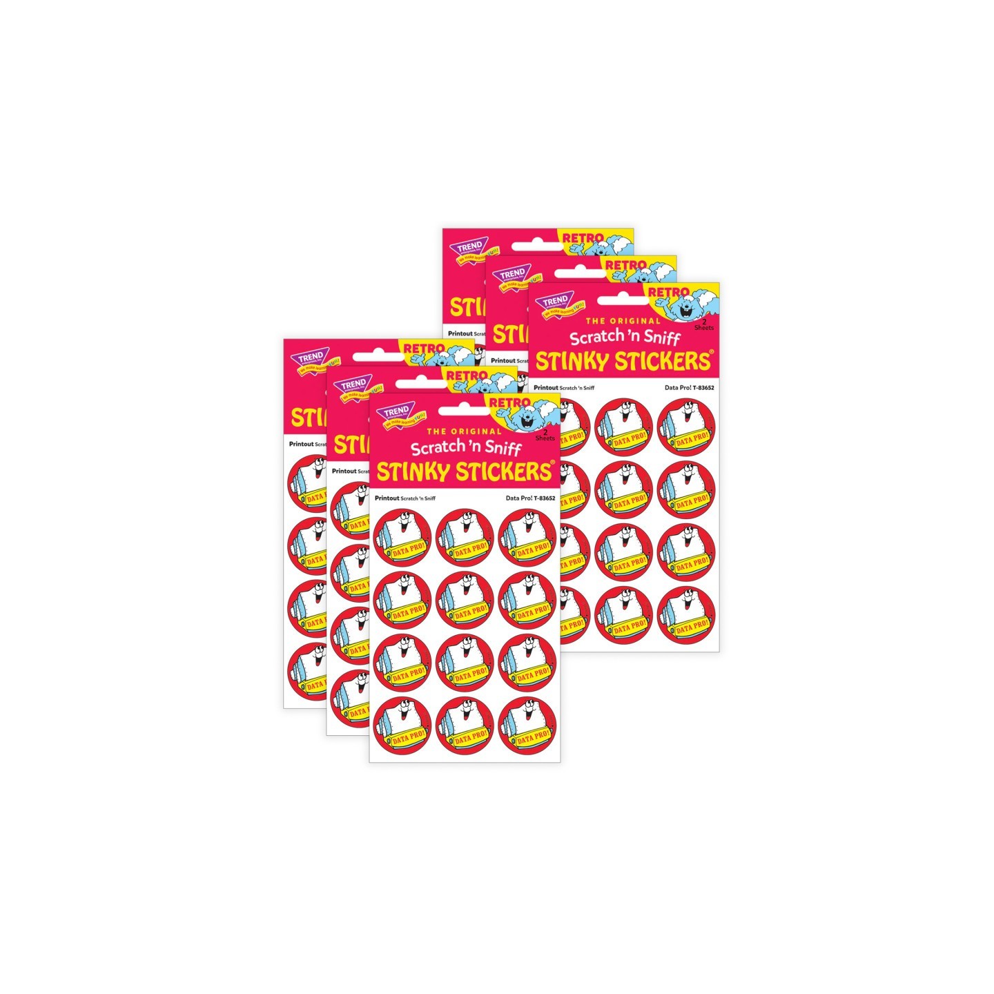 TREND Data Pro!/ Printout Scent Stickers, 24 Per Pack, 6 Packs
