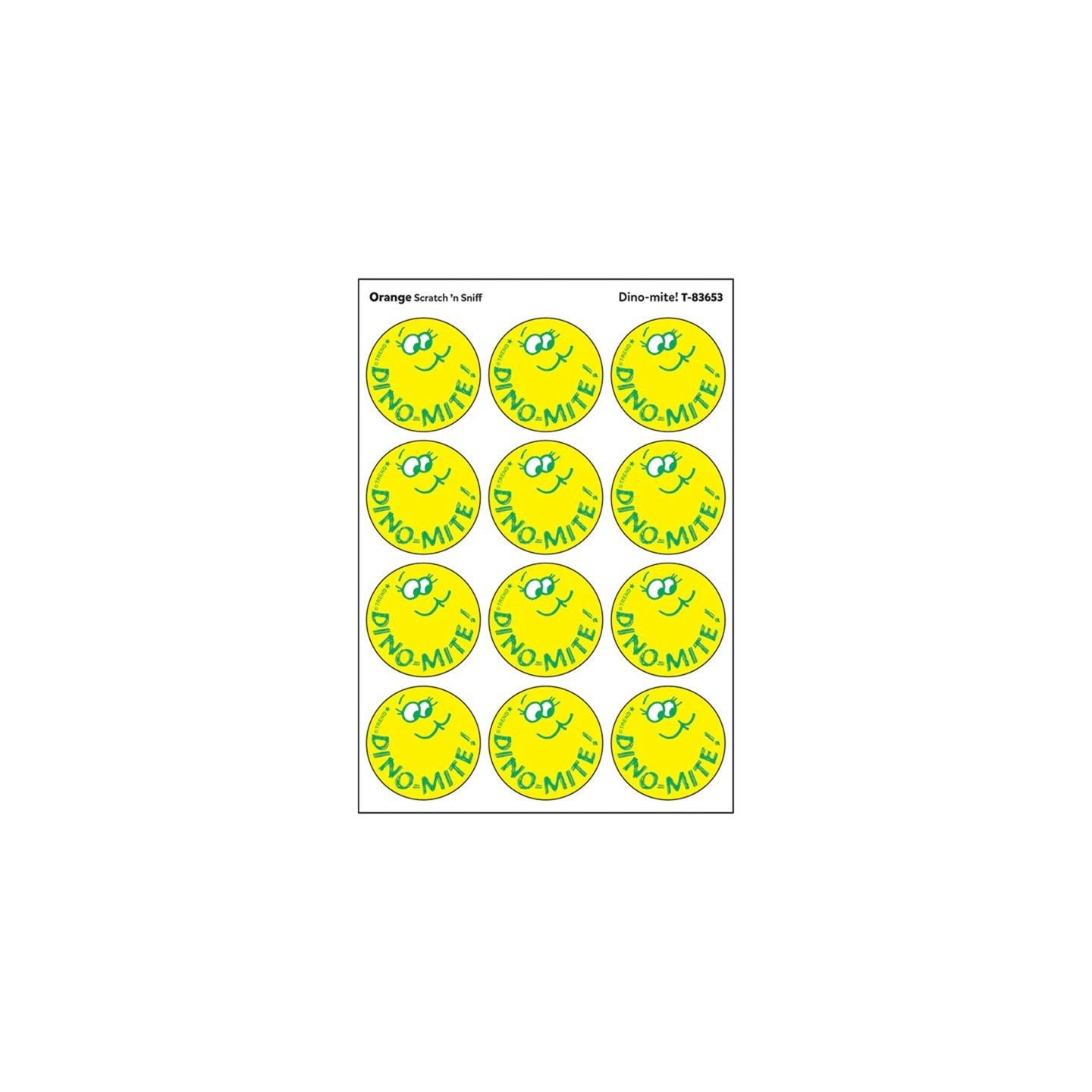 TREND Dino-mite!/ Orange Scent Stickers, 24 ct.