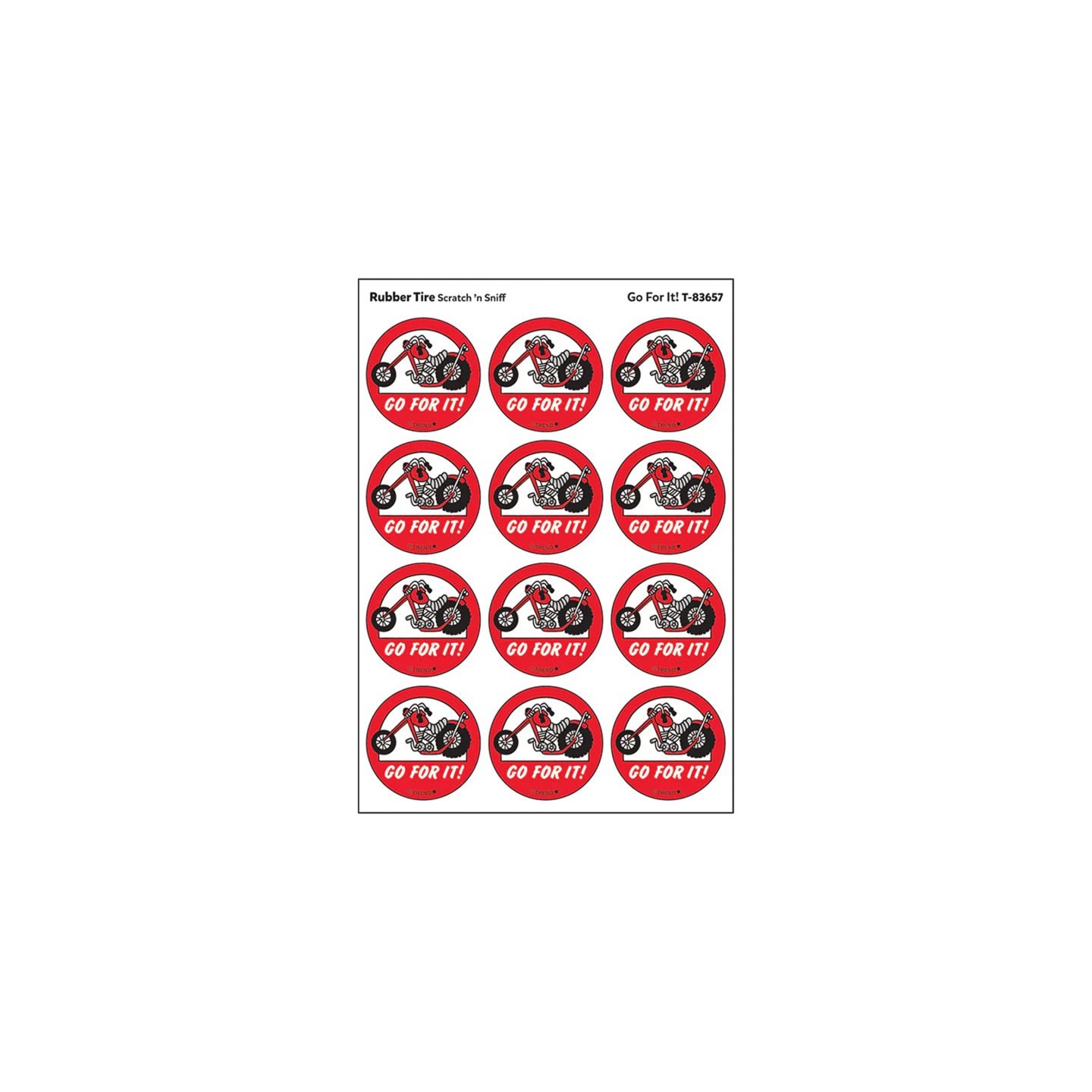 TREND Go For It!/ Rubber Tire Scent Stickers, 24 ct.