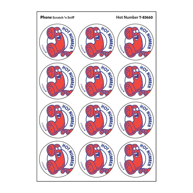 TREND Hot Number/ Phone Scent Stickers, 24 ct.