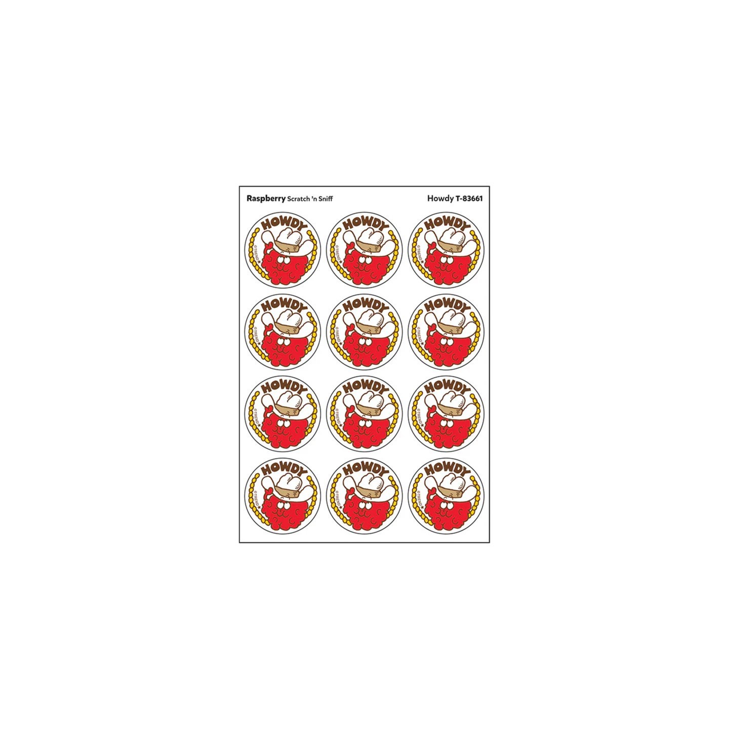 TREND Howdy/ Raspberry Scent Stickers, 24 ct.