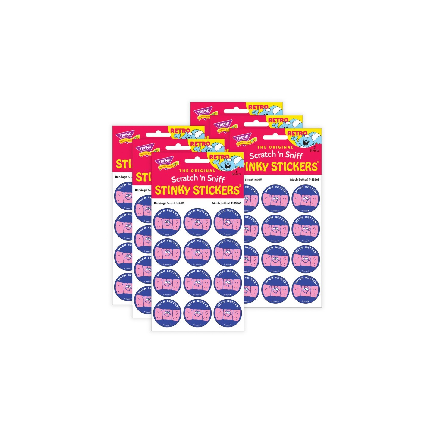 TREND Much Better!/ Bandage Scent Stickers, 24 Per Pack, 6 Packs