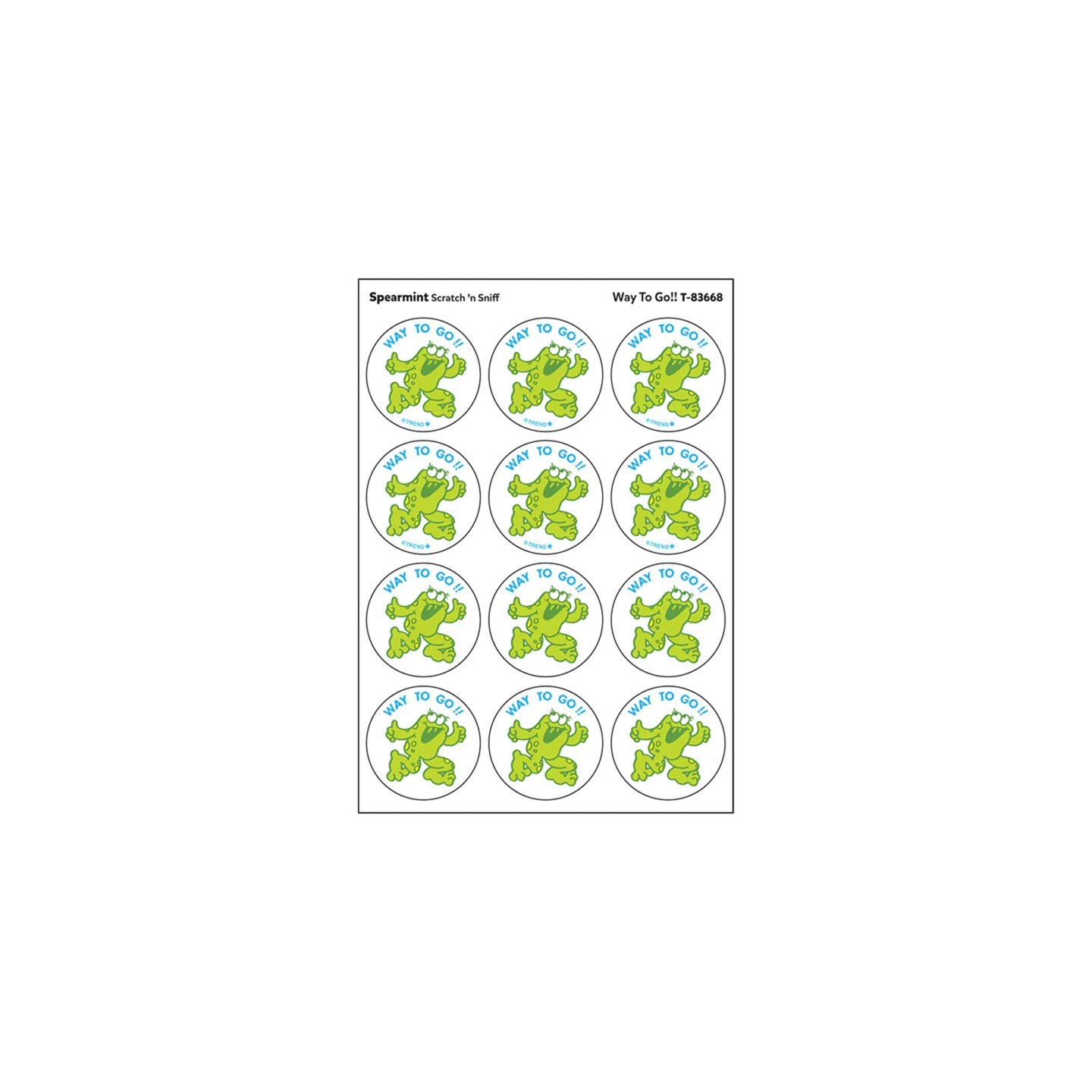 TREND Way to Go!!/ Spearmint Scent Stickers, 24 ct.