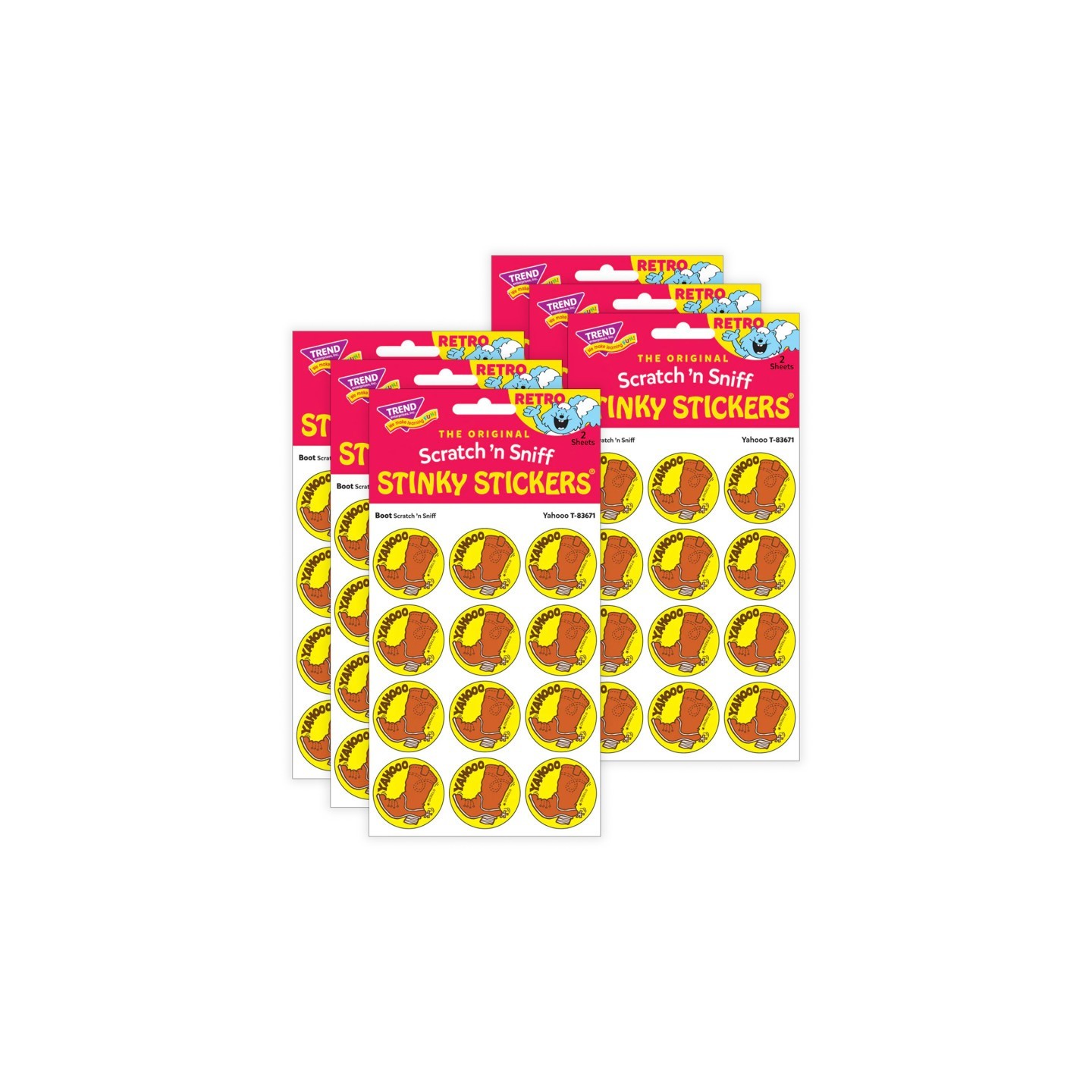 TREND Yahooo/ Boot Scent Stickers, 24 Per Pack, 6 Packs
