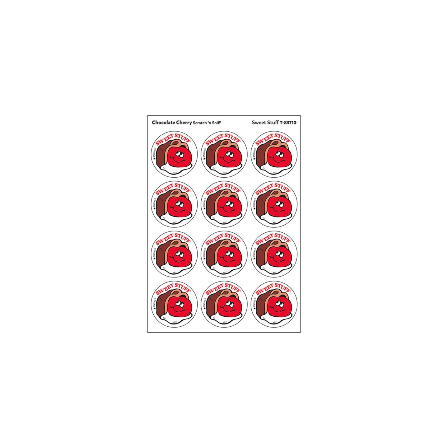 TREND Sweet Stuff/Chocolate Cherry scent Retro Scratch 'n Sniff Stinky Stickers®, 24 ct.