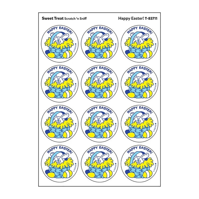 TREND Happy Easter!/Sweet Treat scent Retro Scratch 'n Sniff Stinky Stickers®, 24 ct.