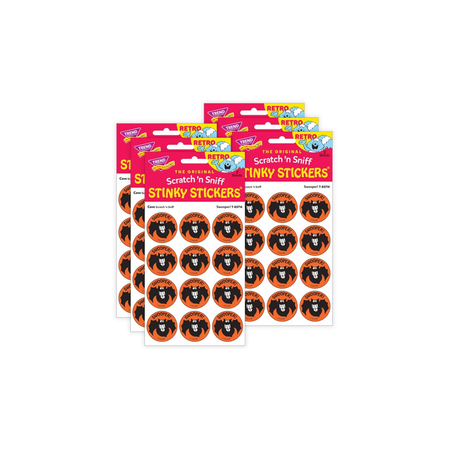 TREND Swooper!/ Cave Scent Stickers, 24 Per Pack, 6 Packs