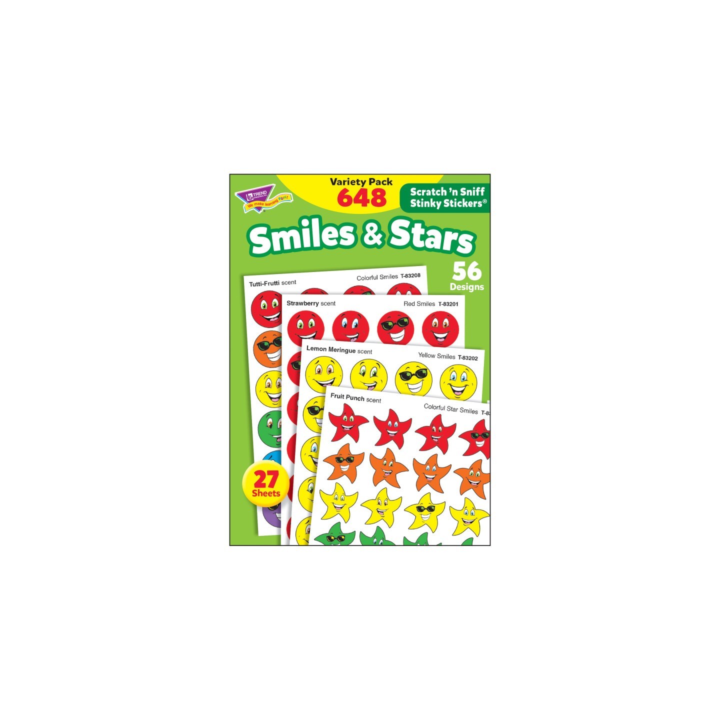 TREND Smiles & Stars Stinky Stickers® Variety Pack, 648 ct