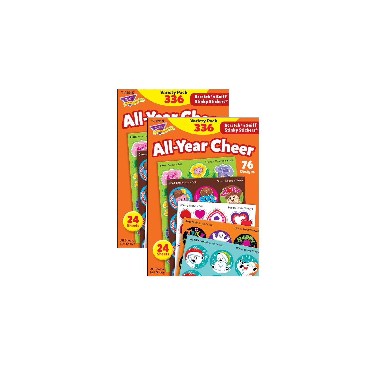 TREND All Year Cheer Stinky Stickers® Variety Pack, 336 Count Per Pack, 2 Packs