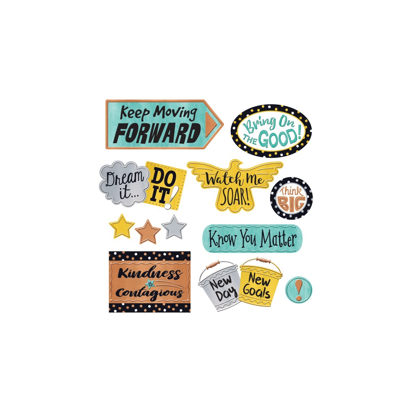 TREND I ♥ Metal Phrases Bulletin Board Set