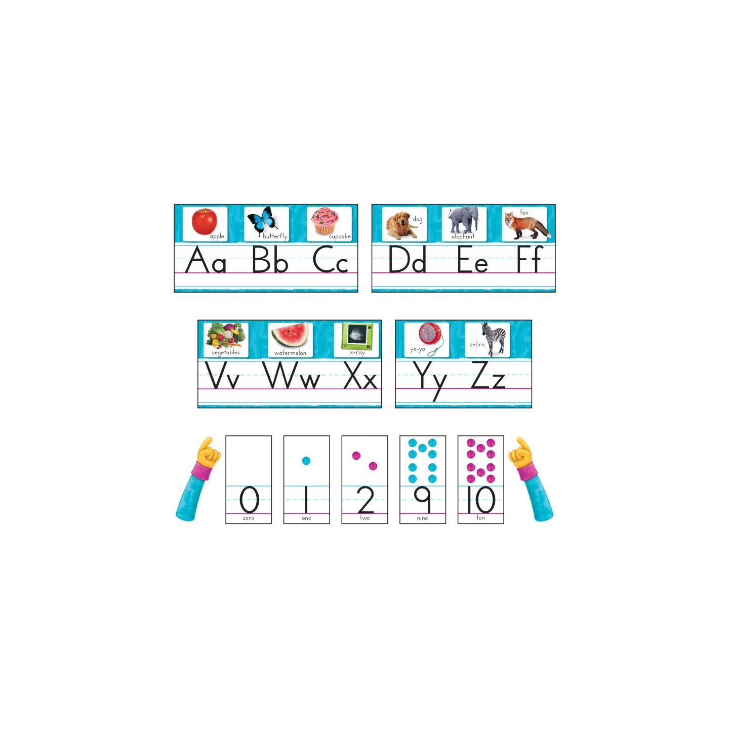 TREND Color Harmony Photo Alphabet Bulletin Board Set