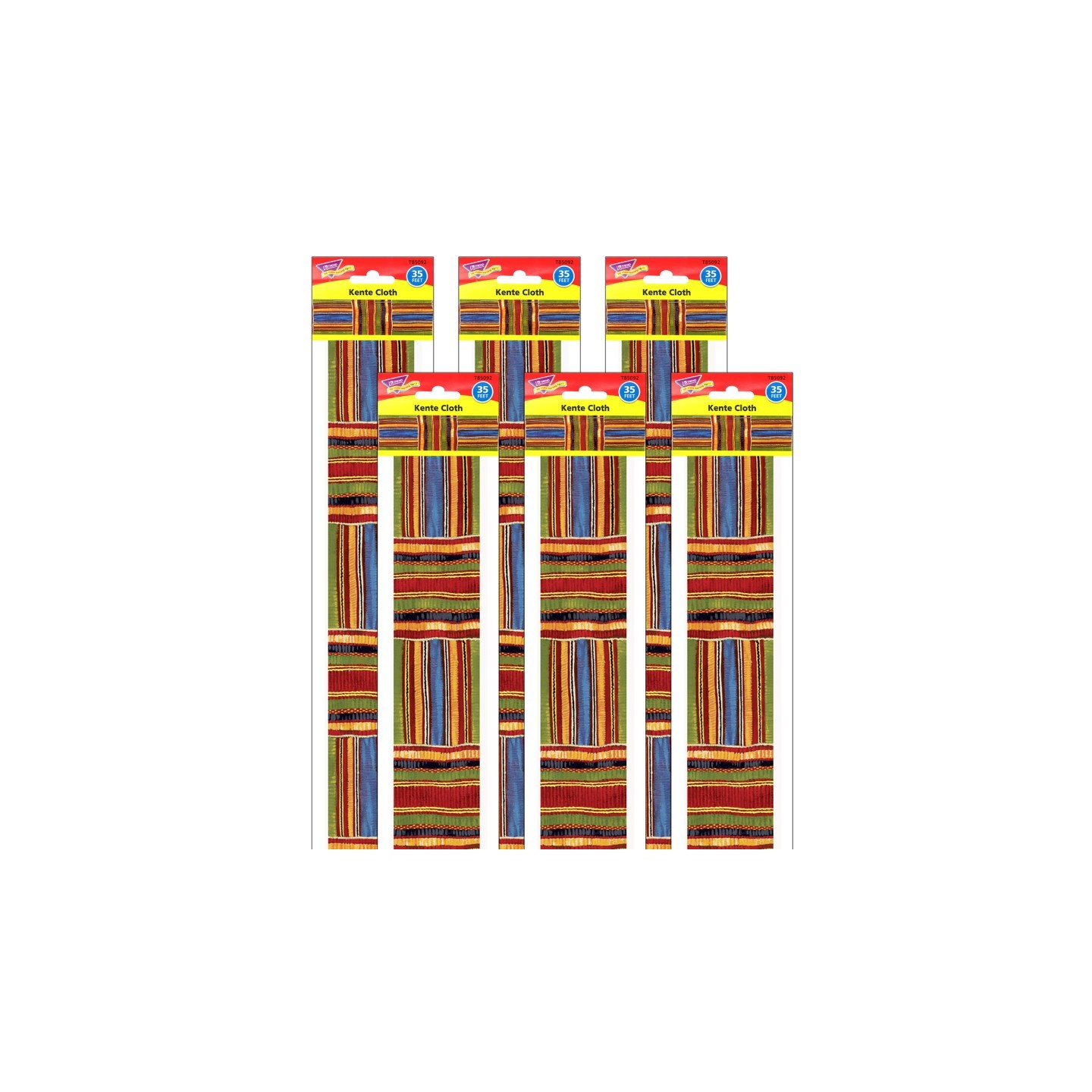 TREND Kente Cloth Bolder Borders®, 35.75' Per Pack, 6 Packs