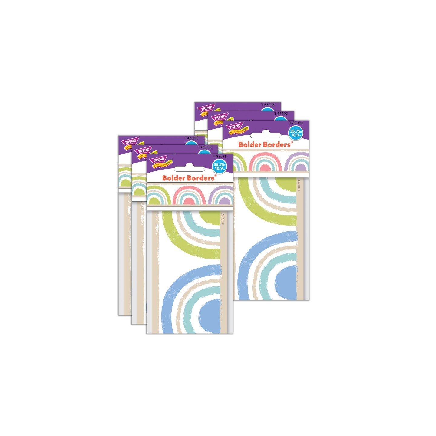 TREND Rainbow Cheer Bolder Borders®, 35.75 Feet Per Pack, 6 Packs