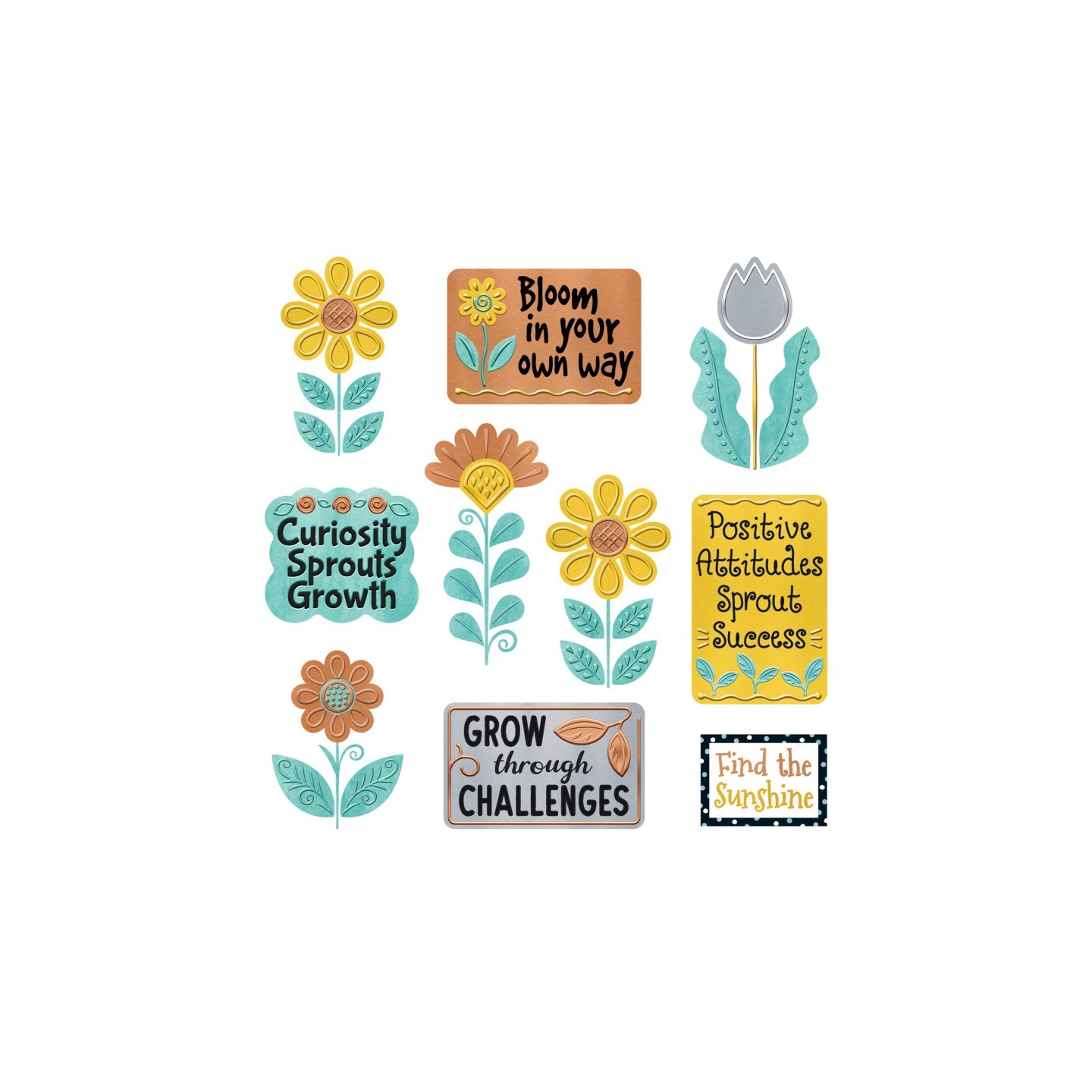 TREND I ♥ Metal™ Grow for It Mini Bulletin Board Set