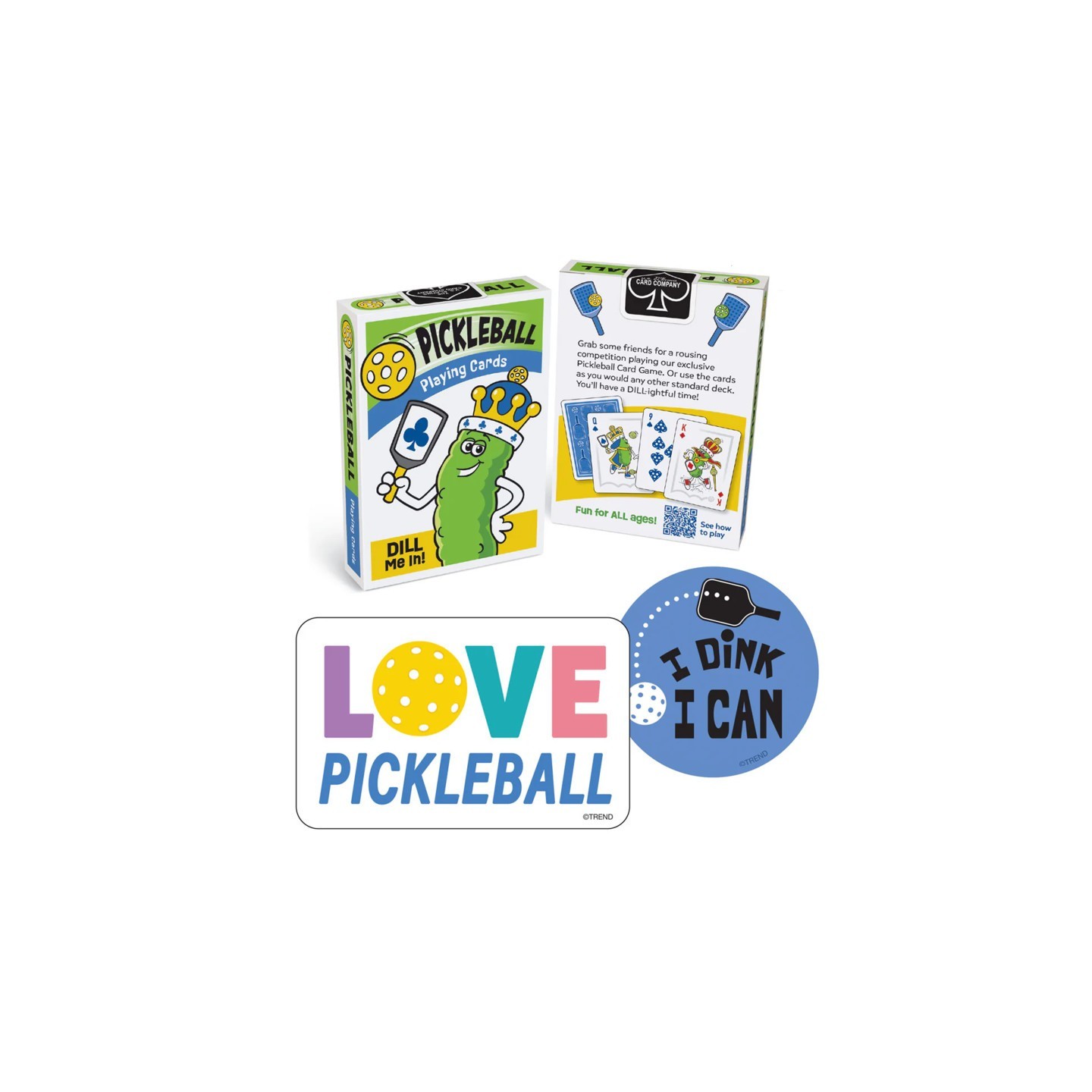 TREND Pickleball Collection Playing Cards & Stickers Set