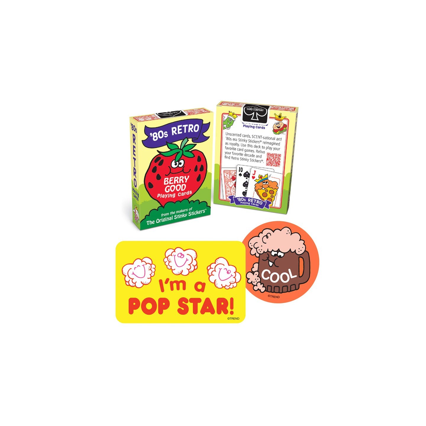 TREND 80s Retro Collection Playing Cards & Vinyl Stickers Set