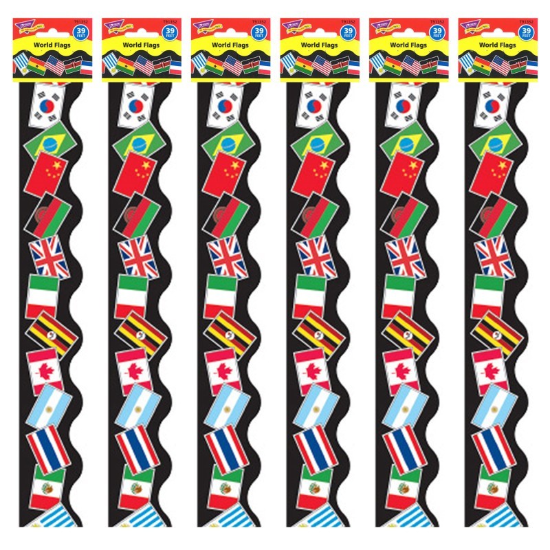 TREND World Flags Terrific Trimmers®, 39 Feet Per Pack, 6 Packs