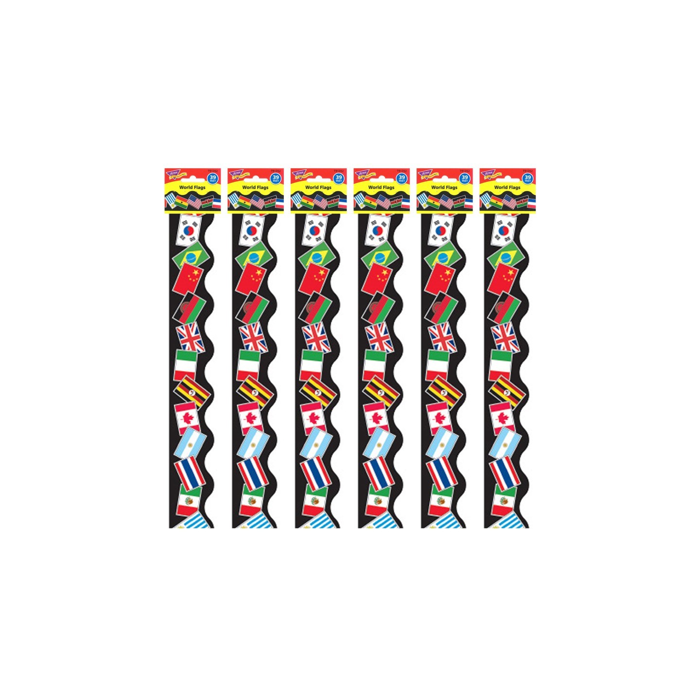 TREND World Flags Terrific Trimmers®, 39 Feet Per Pack, 6 Packs