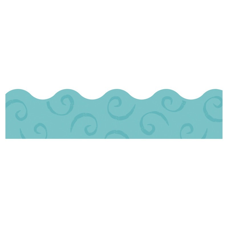 TREND Teal Swirls Terrific Trimmers®, 39 Feet