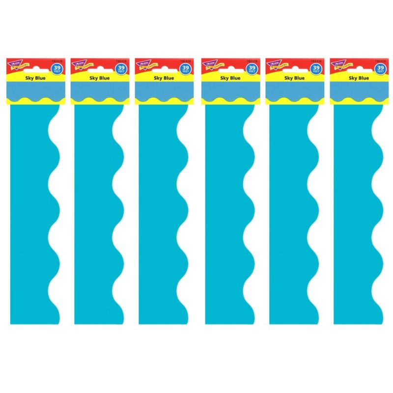 TREND Sky Blue Terrific Trimmers®, 39 Feet Per Pack, 6 Packs