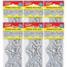 TREND I ♥ Metal Silver Stars Terrific Trimmers®, 39' Per Pack, 6 Packs