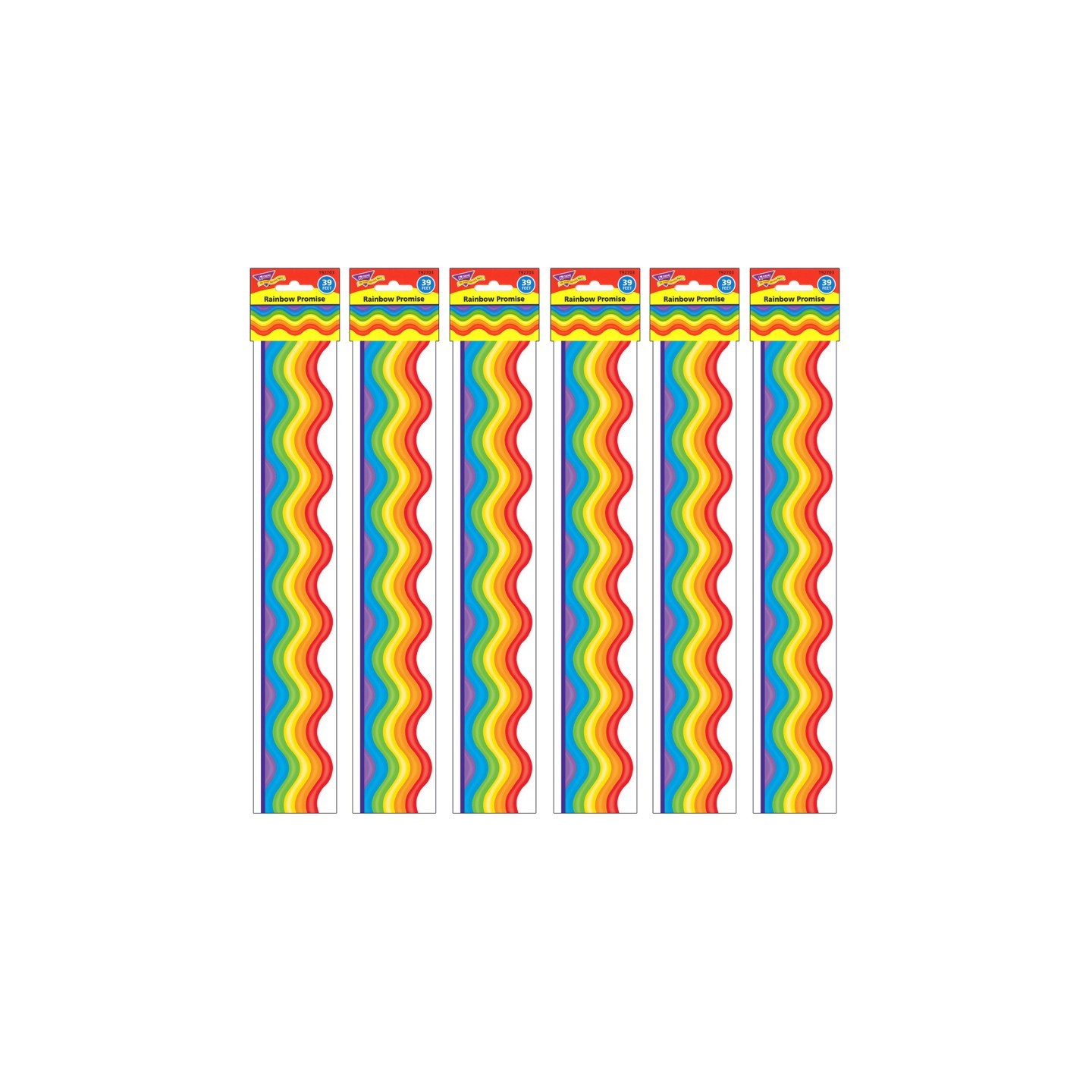 TREND Rainbow Promise Terrific Trimmers®, 39 Feet Per Pack, 6 Packs