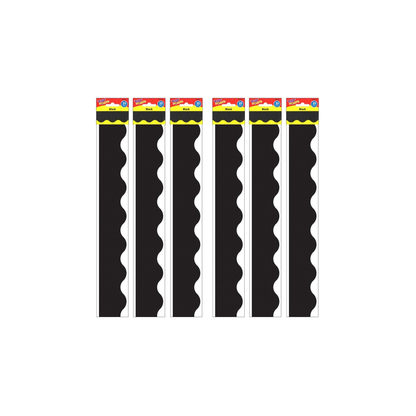 TREND Black Terrific Trimmers®, 39 Feet Per Pack, 6 Packs